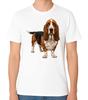 Basset Hound T-Shirt Realistische Hundeliebhaber Grafik Geschenk Unisex T-Shirt