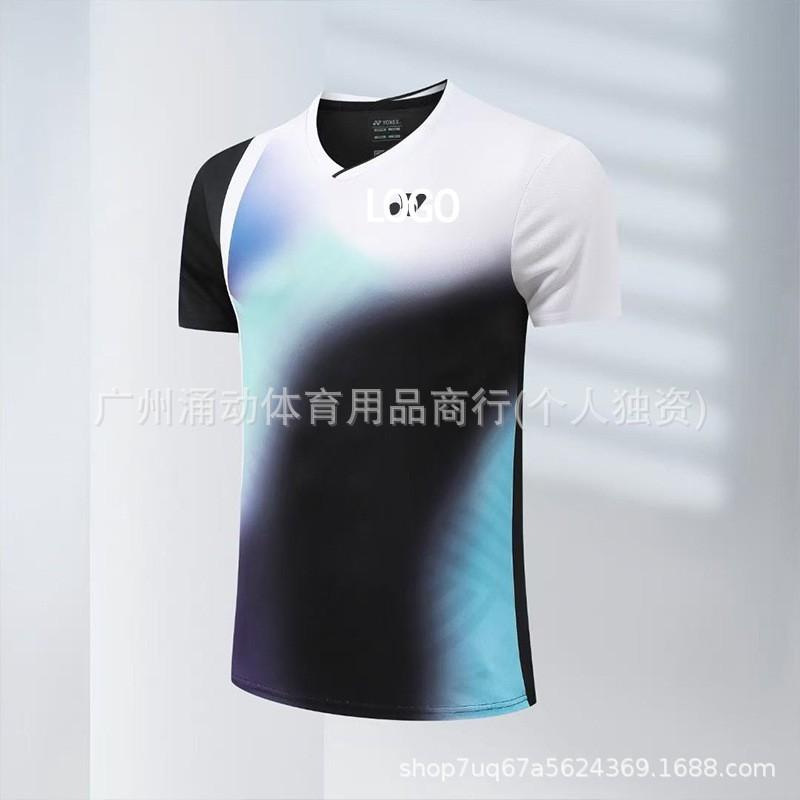 Quick-Dry Badminton Shirt Short Sleeve Breathable Sport T-Shirt Men Women Kids Training Competition Gym Running