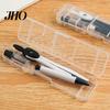 Office Drawing Tool 2-in-1 Metal Compass Set with Automatic Pencil Geometry for Smooth Circle Students Precise Portable Storage Box Math Art