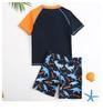 2025 Summer Boys' Teen Swimwear Set: Split Style Swimsuit & Trunks