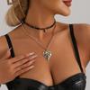 Premium Sense Oil Drop Love Spots Pendant Clavicle Chain ins Vintage Double Necklace