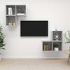Ensemble de meubles TV 4 pcs  béton Bois d'ingénierie