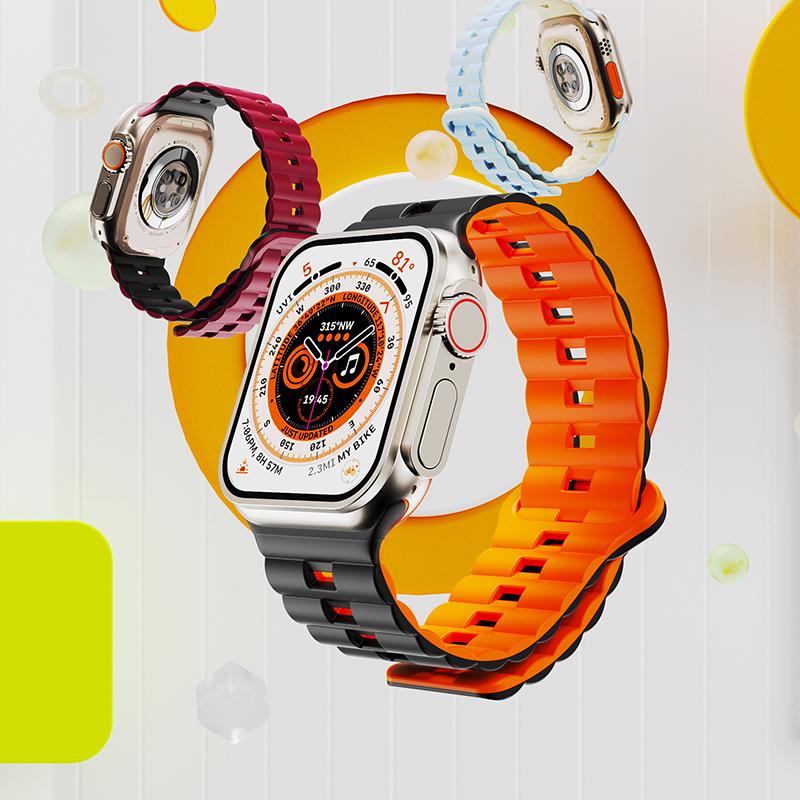 Silicone Strap For Apple Watch Ultra 2 1 49mm Series 9 8 7 45mm 44mm 42mm 38mm 40mm Sports Band For iWatch 6 5 4 3 Se Bracelet Accessories