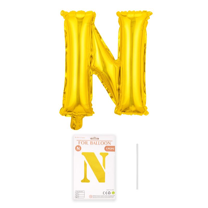 Independent Paper Card Packaging 16-Inch English Letter Aluminum Film Balloon Birthday Party Decoration Arrangement Aluminum Foil Balloon