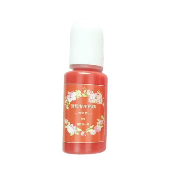 

10 мл Эпоксидный краситель для смолы Высокопроницаемая краска для смолы для рисования, рукоделия, окрашивания, эпоксидный пигмент для дома красный