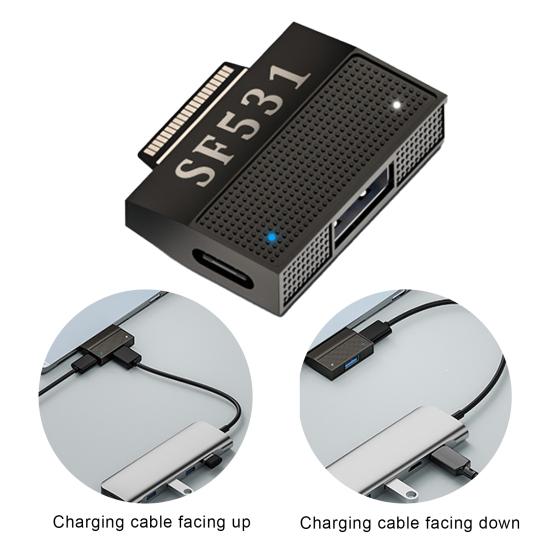 Adattatore di Ricarica per Tablet Convertitore USB ad Alta Velocità Dimensioni di Trasmissione Compatte Convertitore Universale Portatile per Surface