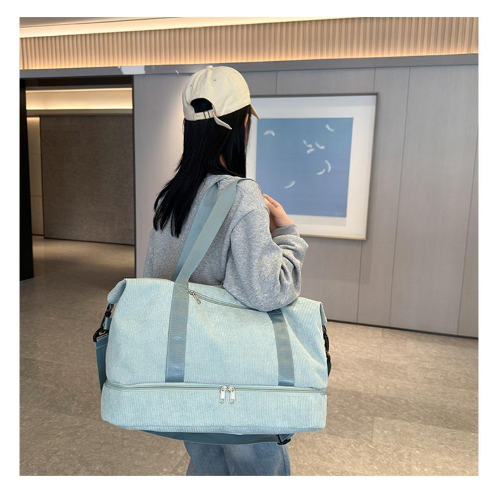 Outdoor sports fitness handbag dry and wet separation simple and lightweight travel bag corduroy maternity bag