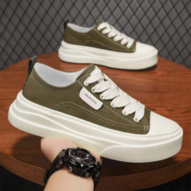 Canvas Men's Shoes Summer Breathable Trend Casual Ugly Cute Big Head Board Shoes Student Sports Thick Sole Heightening Cloth Shoes
