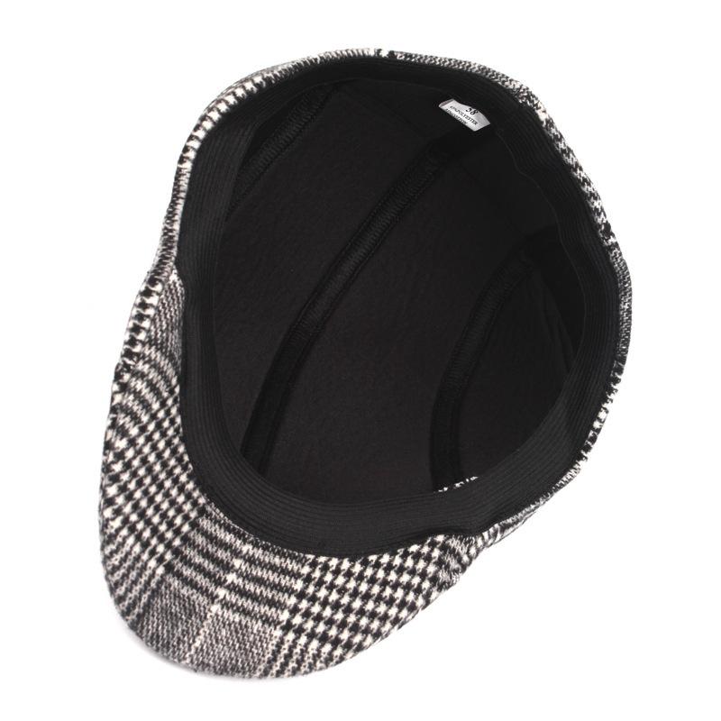 Vintage Plaid Flat Cap Unisex Lightweight Beret Newsboy Hats Classic British Style Duckbill Cap for Women & Men