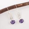 Iolite Gemstone 925 Sterling Silver Jewelry Handmade Earrings 1.9" Gift For Wife EE-168-14