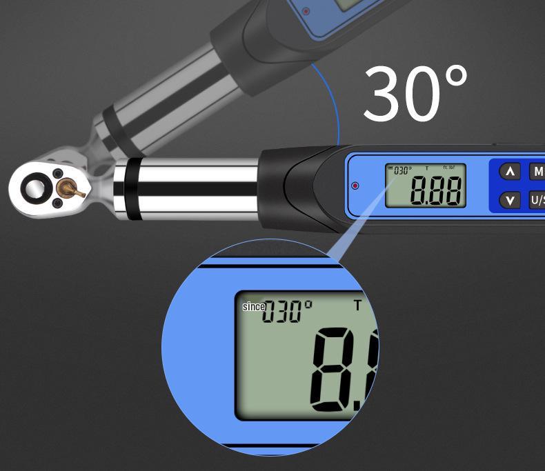 HEMUELE Digital Display Torque Wrench with Interchangeable Head Angle - HWEC Detection
