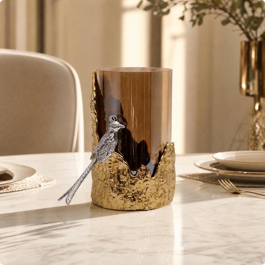 Sculptural Bird Decorative Candle Holder with Ornament Versatile