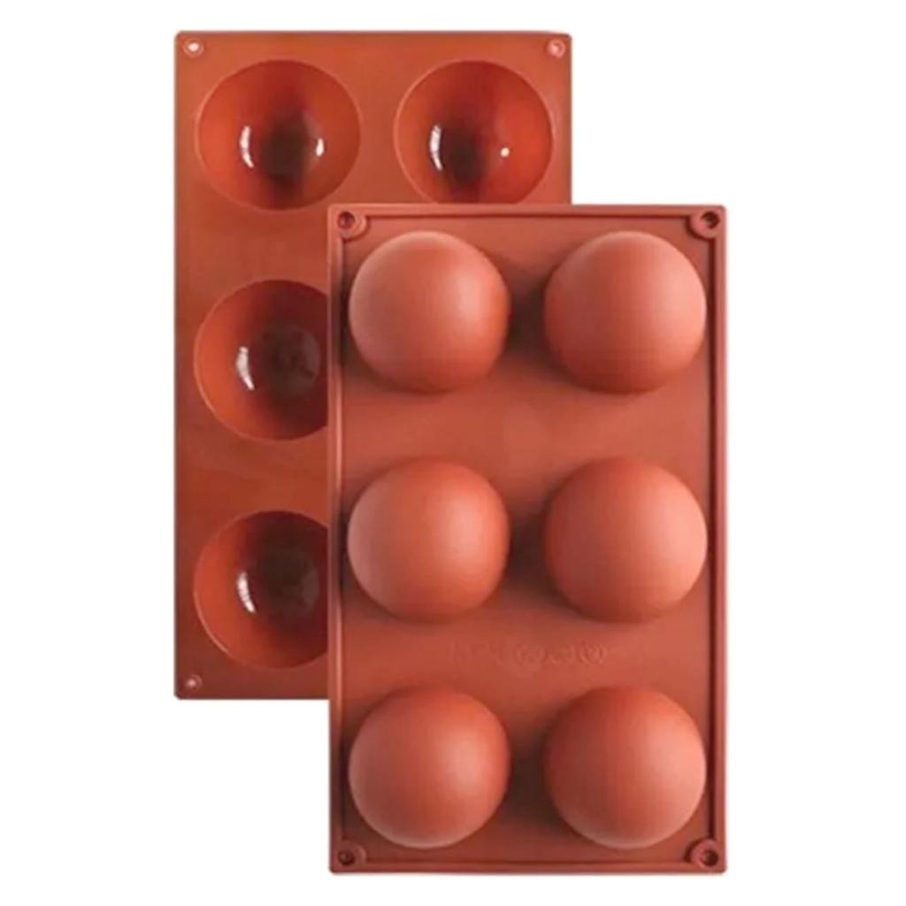 6 Holes Dessert Molds Half Ball Food Grade Silica Gel Cake Making Supplies for Home Kitchen