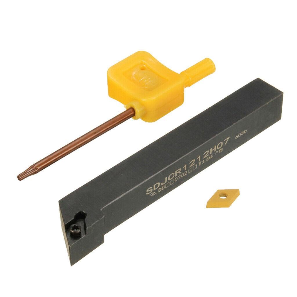 CNC Metal Lathe Turning Tool SDJCR1212H07 with Carbide Blade Wrench