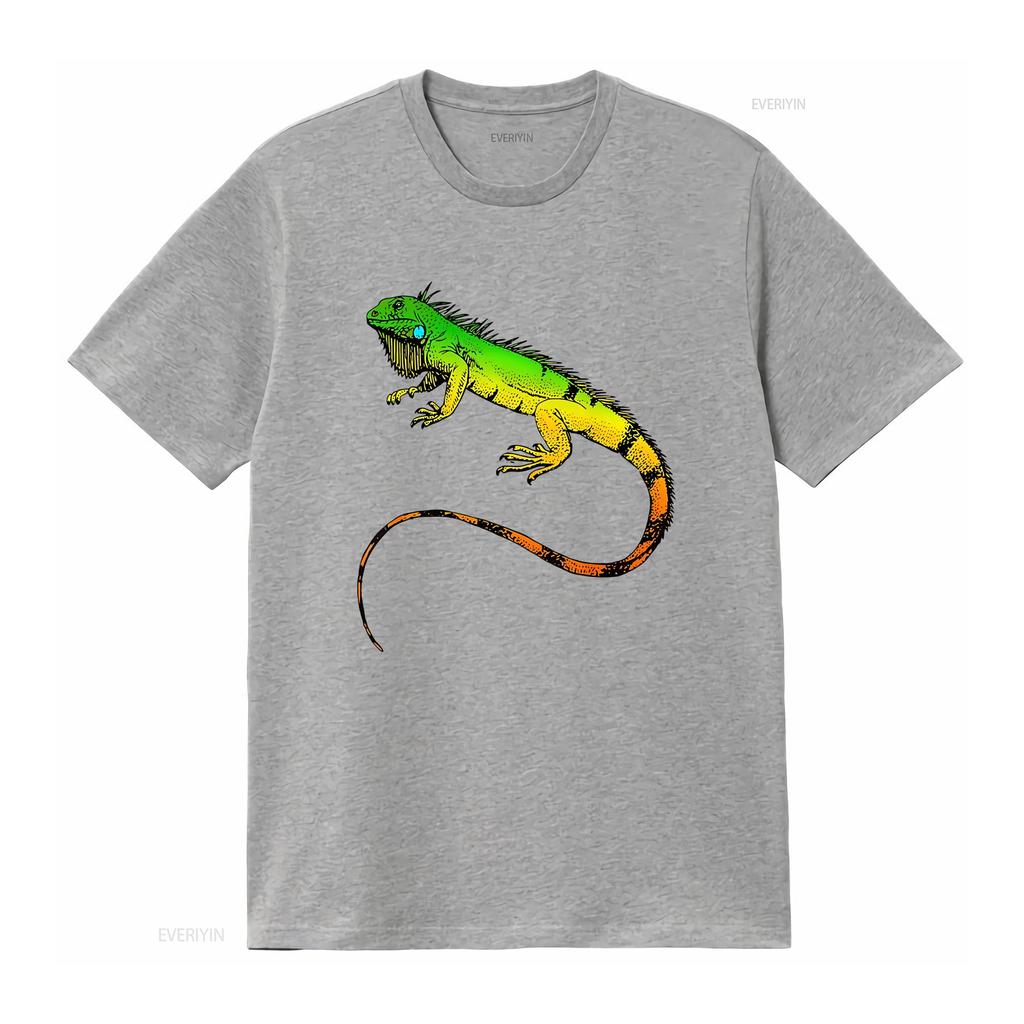 Iguana Lizard T Shirt Beautiful vintage Washed Breathable streetwear graphic Stylish Comfortable designer clothes Unisex