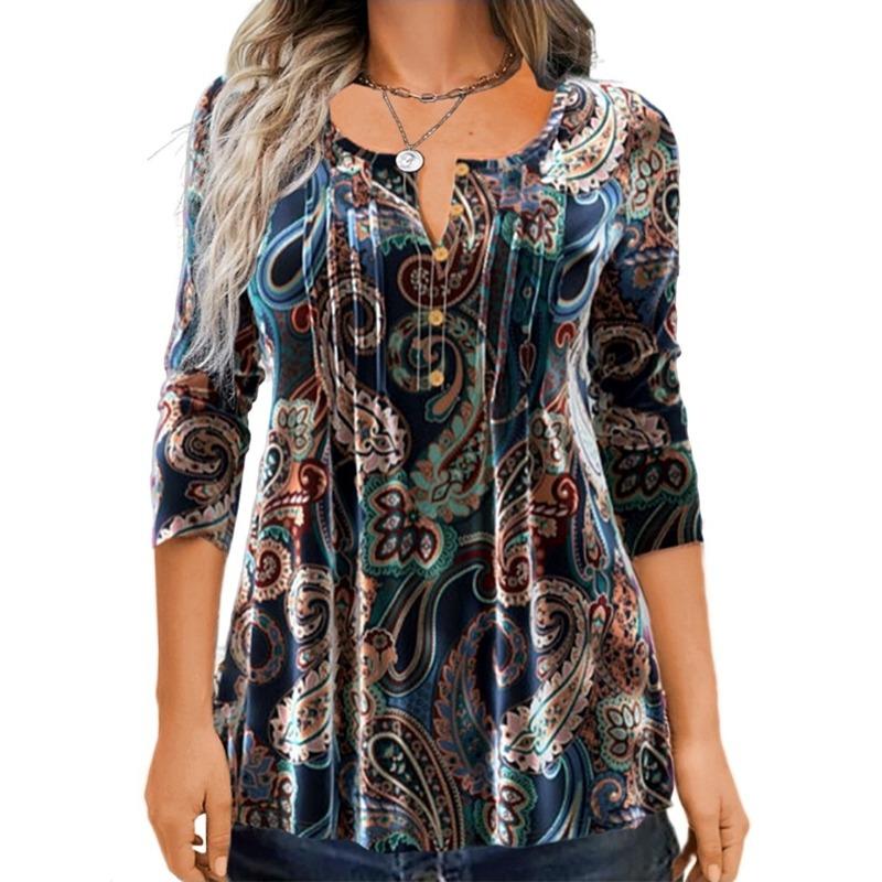 BITCEDWomen's Fashion Casual Long Sleeve O Neck Blouses & Shirts