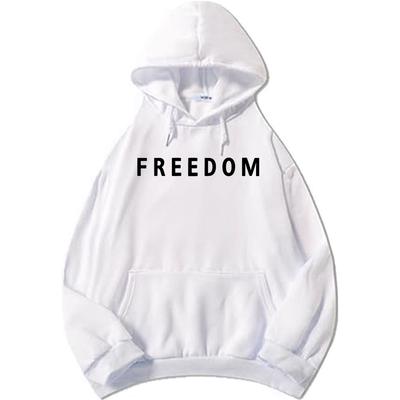 Charlie Kirk Freedom Letter Print Hoodies Mode Unisex Streetwear Langarm Lässige Lockere Sweatshirts für Männer/Frauen Pullover