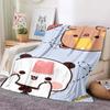 Schattige Bubu en Dudu Serie Deken Cartoon Print Kinderen Warm Flanel Zacht Comfortabel Huis Reizen Deken Bed Deken Verjaardagscadeau