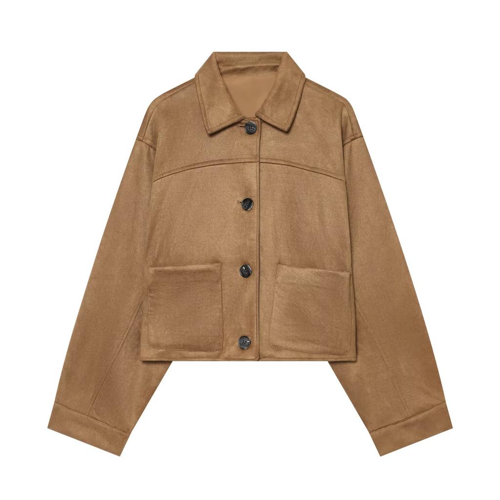 European and American style, new women's clothing, fashionable, casual single-breasted loose coat 1228416