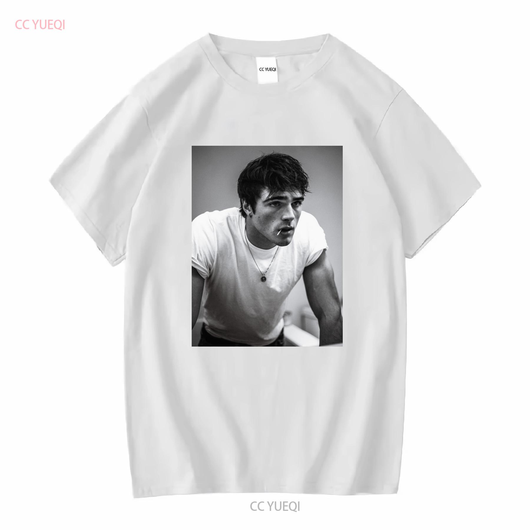 

NWT Jacob Elordi Australian Actor The Kissing Booth T Shirt long sleeves vintage Washed Versatile Slightly Stylish homme L
