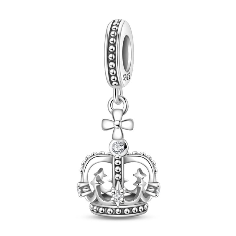 Sweety 925 Silver Birthday Cake Crown Heart Butterfly Sunflower Charms Beads Fit 3mm Bracelets DIY Fine Jewelry Making