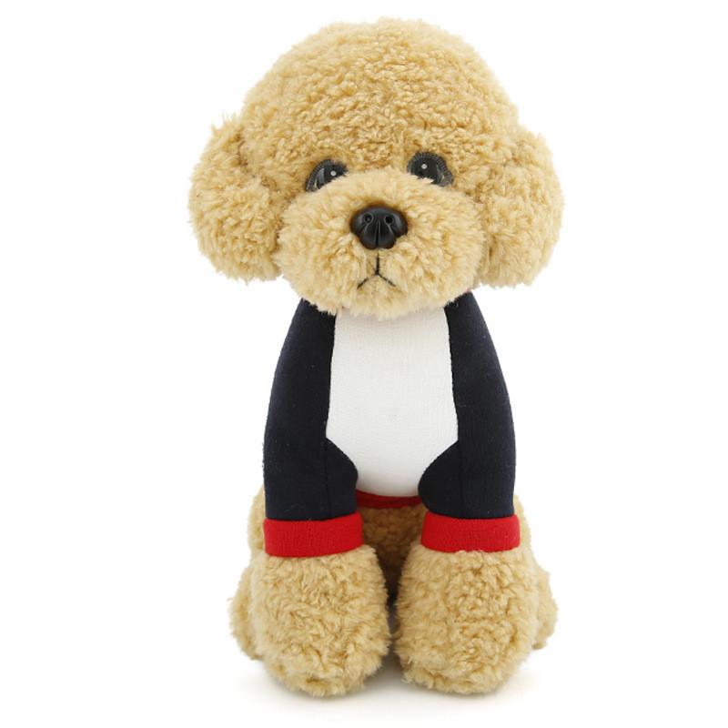 Clothes Teddy Wear Dog With Scarf Plush Toy Stuffed Doll Decoration Kids Gift
