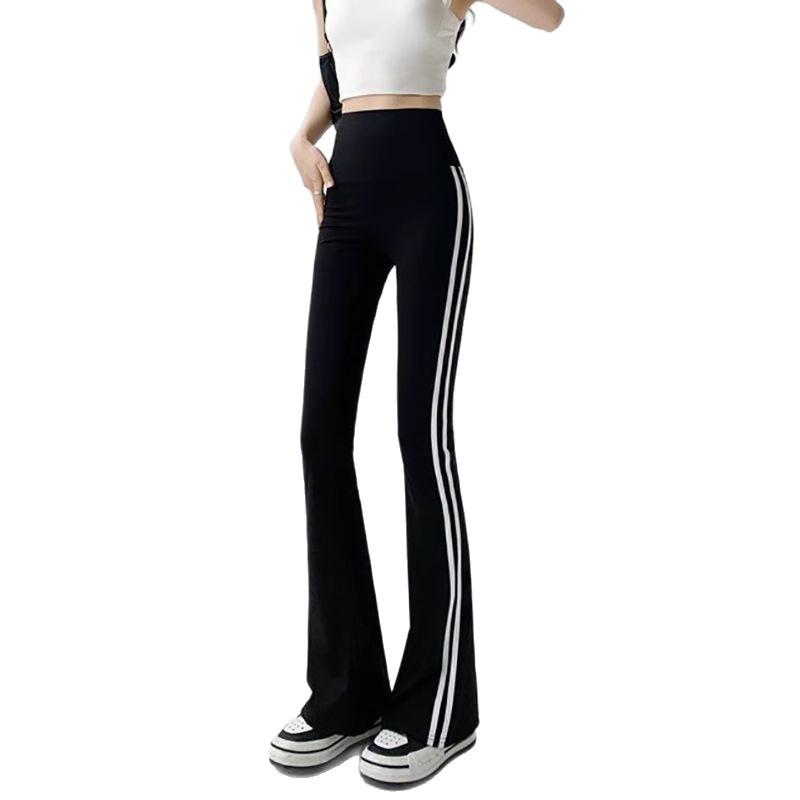 Sharkskin Women's Micro-Flare Pants: High-Waisted, Slimming, Tummy-Control, Butt-Lifting Yoga Base Layer, Ideal for Spring/Autumn.