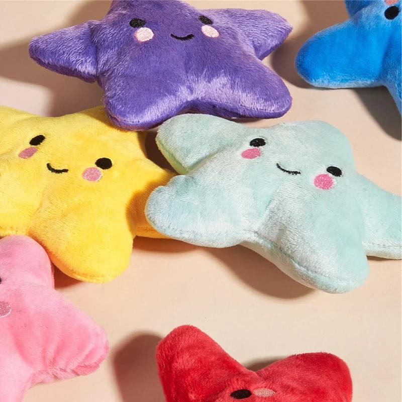 1pcs/pack Puppy Dog Plush Pentagram Squeaky Toys for Small Medium Dogs Bone Aggressive Chewers for Puppy Accessories