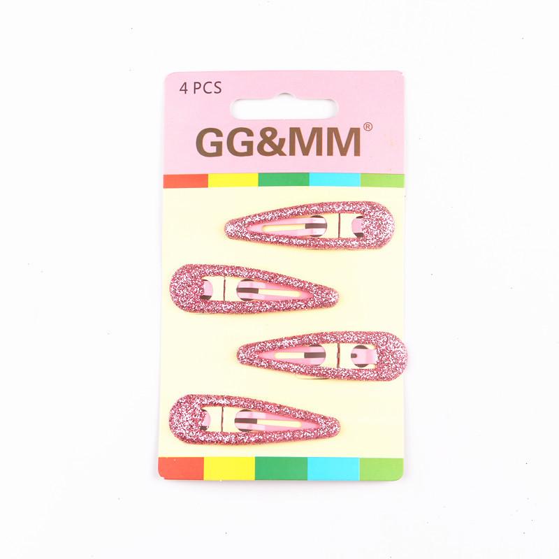 4Pcs/Set Korean Fashion Kids Accessories Glittering Solid Hairpins Girls Birthday Gift Princess Style Lovely Headwear Hair Clips
