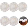 5Pcs Sourdough Jar Cover, Reble Sourdough Starter Jars Covers Linen Elastic Cloth Breathable Jar Topper Lid Fermentation Container Tops for Kombucha