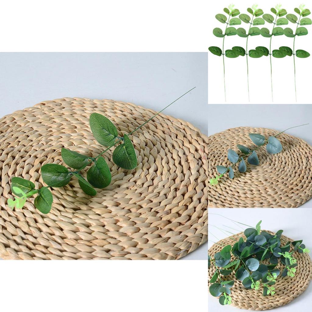 Artificial Eucalyptus Leaf For Wedding Decor With Silk Material For Home And Photography Use