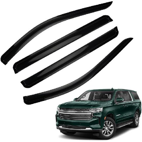 In-Channel Rain Guards Compatible With 2001-2005 Sport Trac 1997-2001 Mercury Mountaineer 1991-2001 Explorer Side Window Visor Wind Deflector Vent