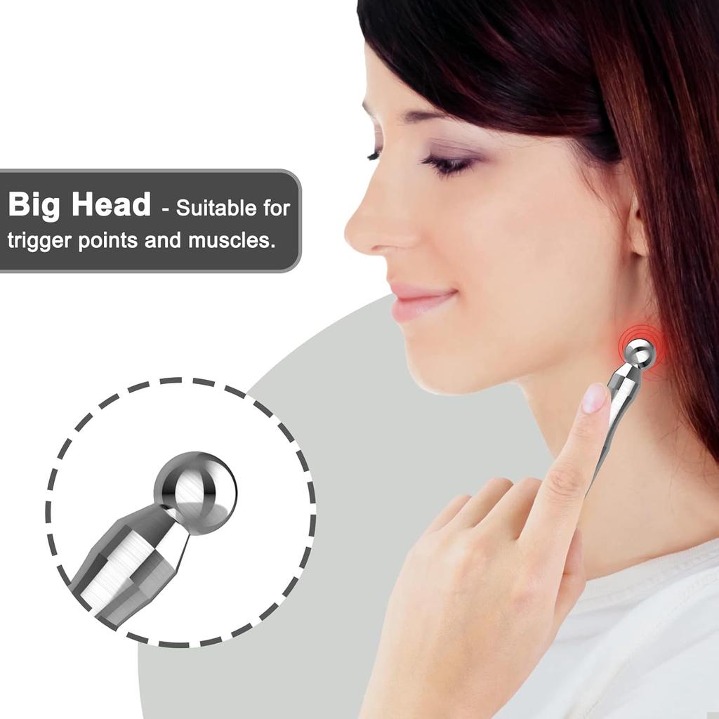 Manual Acupuncture Pen - Stainless Steel Acupressure Pen - for Full-Body Deep Tissue Merdian Pain Relief & Facial Massage- Facial Acupressure Tool,