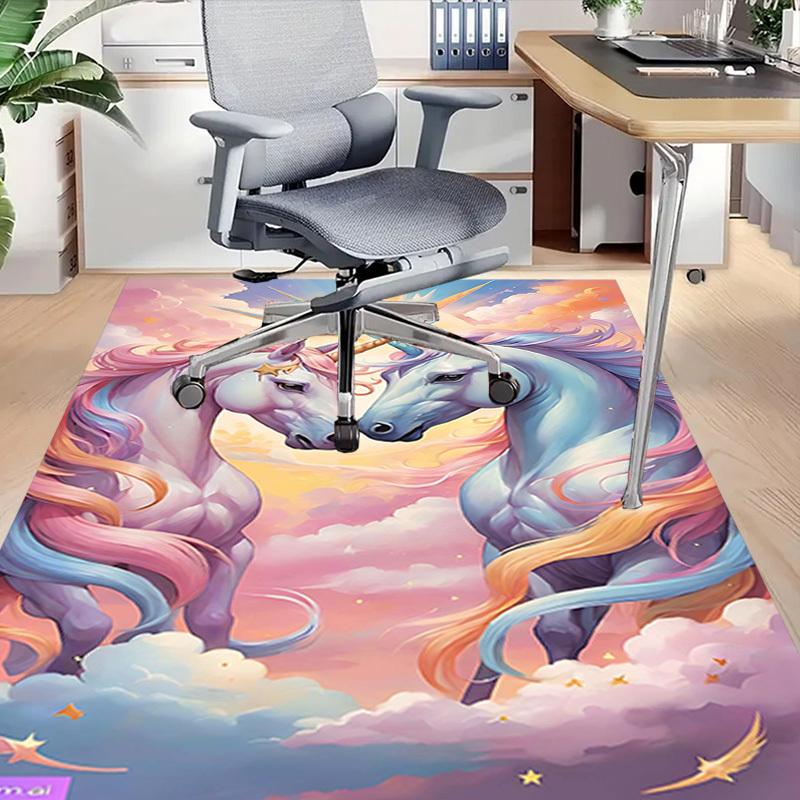 1PC Unicorns Fantasy Extra Large Non Slip Floor Carpet, Office, Family, Studio   Large Area Rug Indoor Rugs, Bold Statement Piece