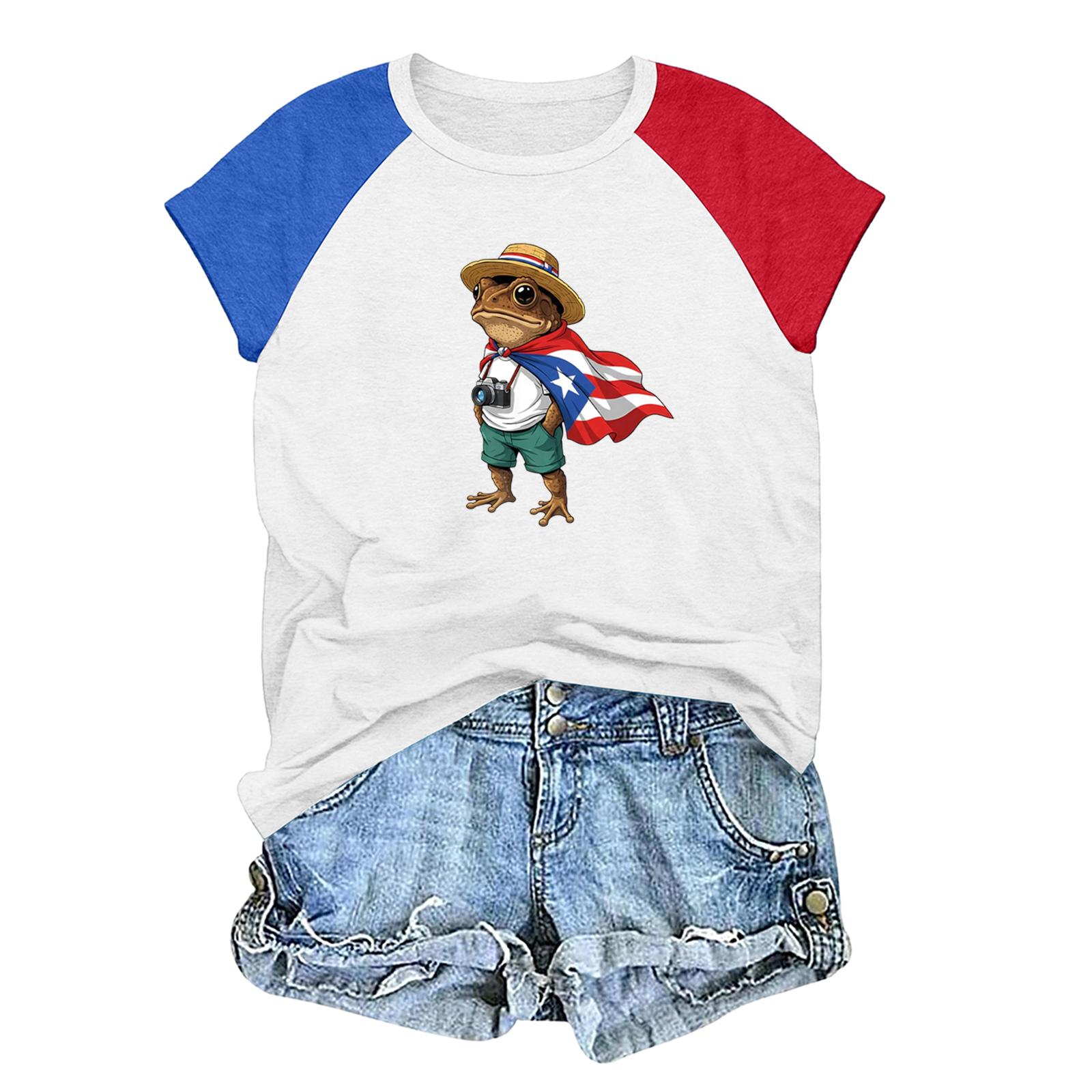 Unisex casual and fashionable short sleeved printed T-shirt top M белый