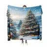 Tuniu Winter Forest Throw Blanket Cozy Sofa Bed Decoration Warm Fleece Blanket Outdoor Blanket