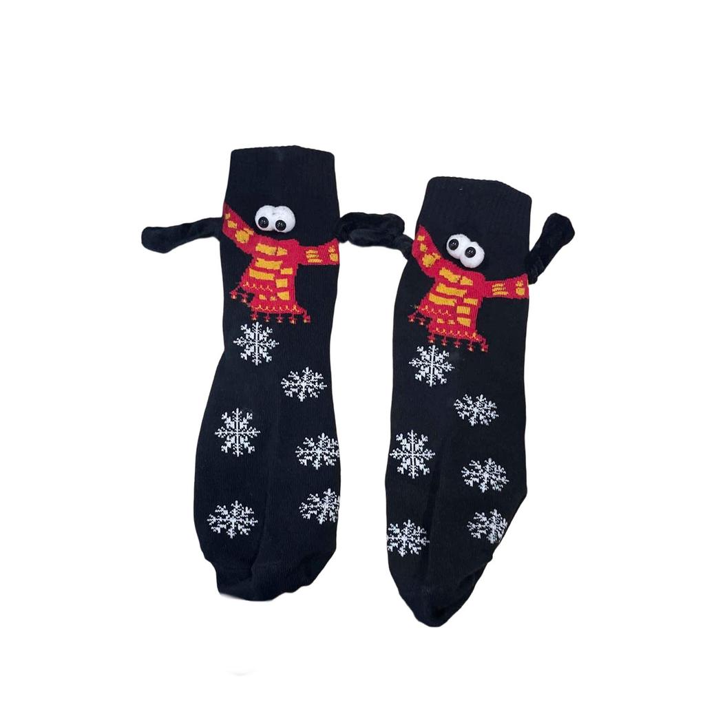 Décorations de Noël Chaussettes Main dans la Main de Noël Chaussettes Couple Yeux Personnalisés Aimant Pierre Magnétique