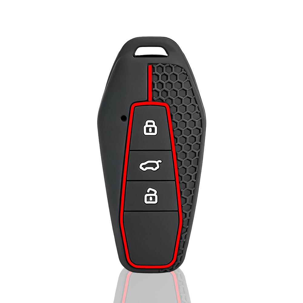 Car Remote Key Case Shell For Chery Icar03 Remote Key Cover Special Shuxiangjia Eq7 3-Button Key Soft Silicone Protective Cover