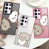 Phone Case for Samsung Galaxy S23 S24 S25 Ultra S20 S22 S23 FE Note 20 S21 Plus S24FE Shell Cover Cute Cartoon Cat Couple