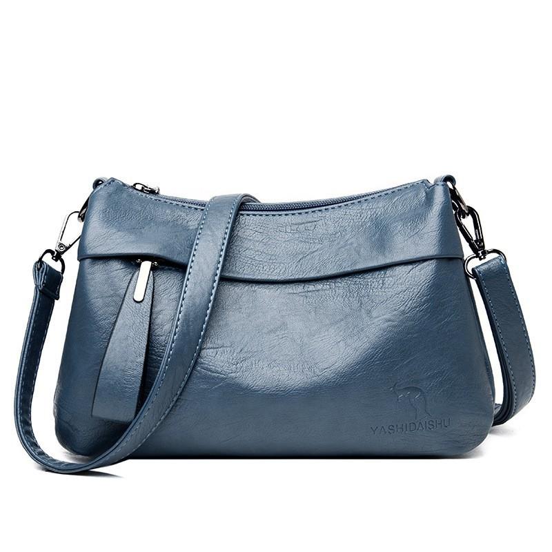 

Женская сумка, сумочка, маленькая сумка 20, мягкая кожа, повседневная сумка-мессенджер, универсальная сумка через плечо, средняя сумка для мамы, маленькая квадратная сумка озеро синий