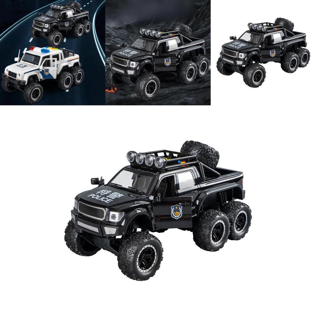 Offroad Police Car Inertia Toy For Kids With Flashing Lights And Sound Play