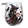 Bicchiere Stile Misterioso Tazza da Tè Vetro Strega Fantasy, Motivo Sfera di Cristallo Gotica per Regalo Creativo di Festa Vino Succo, 320ml Vintage Halloween