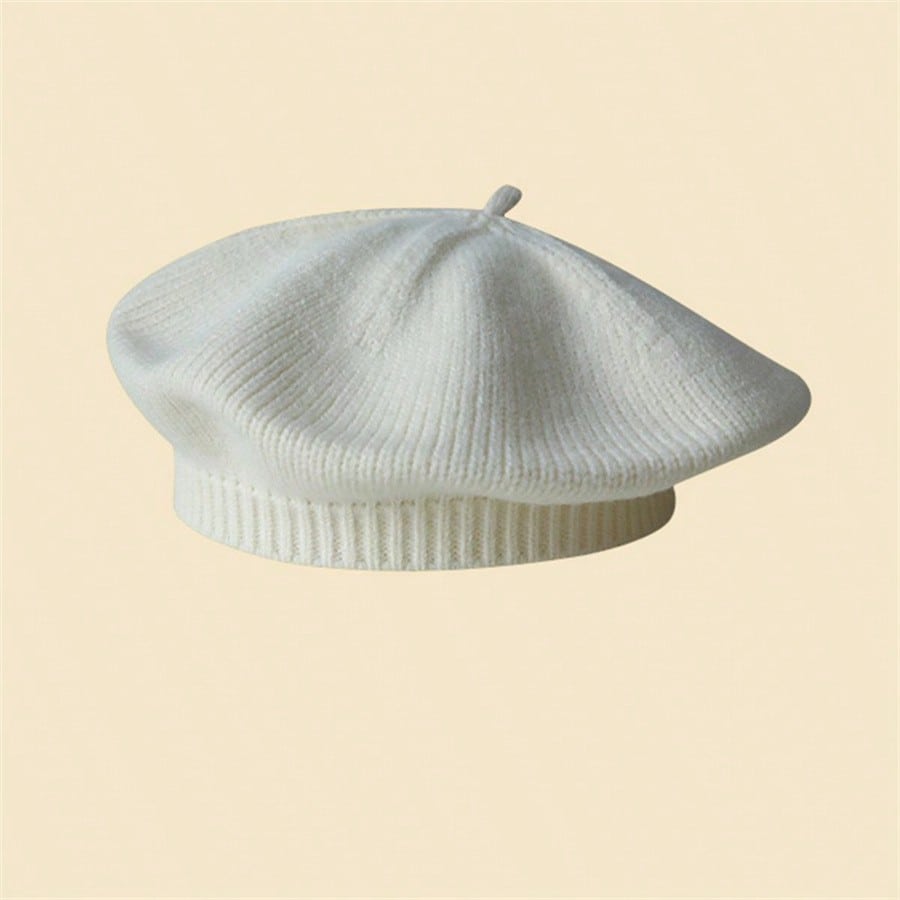 

Британский ретро уличный стиль берет для девочек на осень и зиму вязаная шляпа художника универсальная теплая шляпа повседневная белый