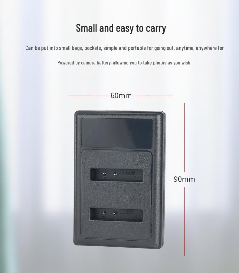 Li-50B Dual Camera Battery Charger for Olympus SZ31, SP800, SP810, XZ-1