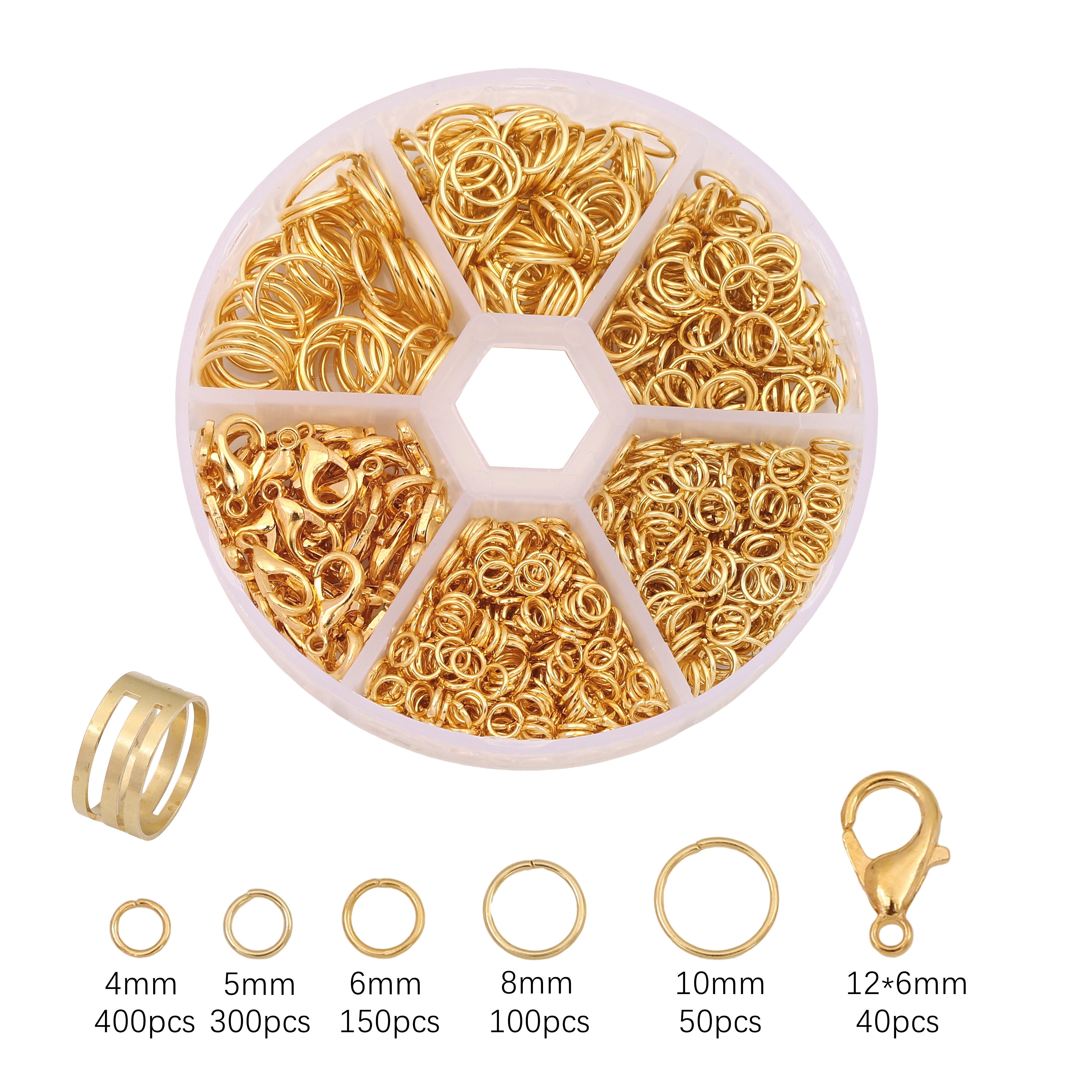 

Ирония Прыгающее Кольцо Застежки-Лобстеры Кольцо Для DIY Браслета Ожерелья Аксессуары для Изготовления Ювелирных Изделий золотой