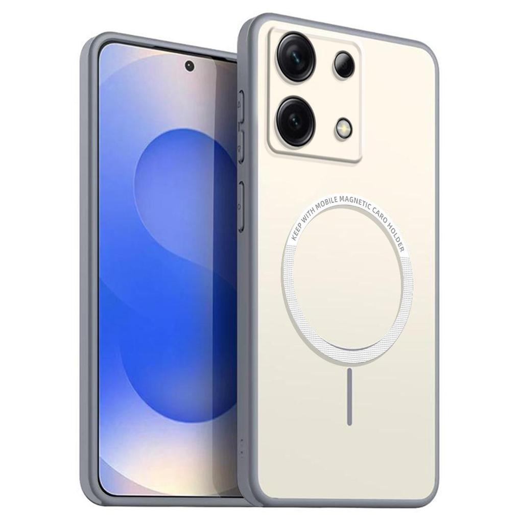 Frosted Semi Clear Magnetic Phone Case for Xiaomi Redmi Note 13 5G 4G Soft TPU Cover