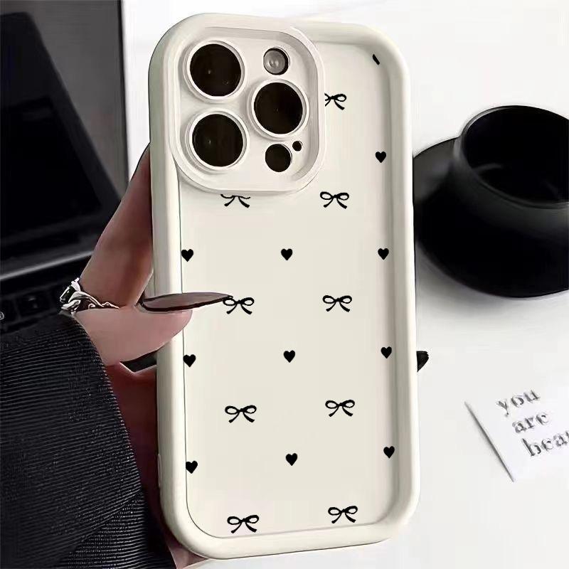 Cute Heart Love Bow Case For Motorola Moto Edge 60 Fusion 40 NEO 50 Pro E14 G85 G24 G34 G54 G84 G14 G53 E13 G75 E22 Cover Silico