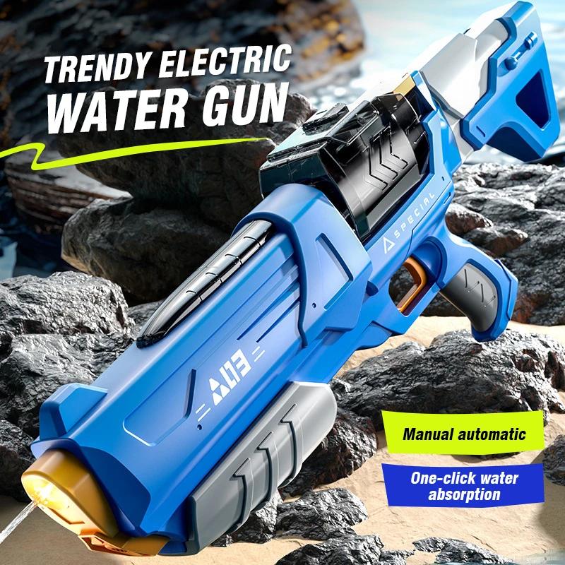 Non-Toxic Automatically Water High Pressure Electric Water Gun Light Toys For Kids Outdoor Pool Fight Games Children Water Toys Gift