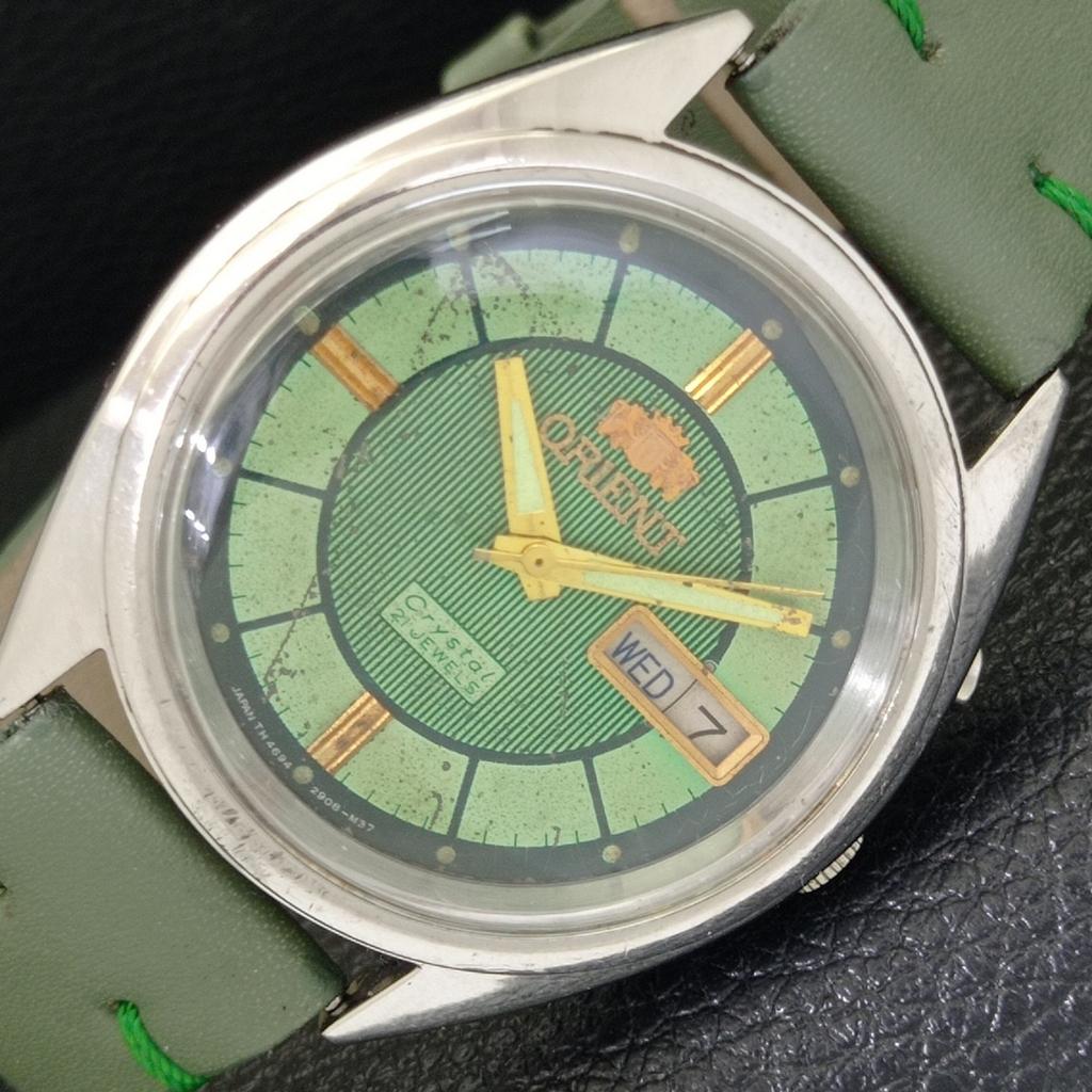 

VINTAGE ORIENT CRYSTAL AUTOMATIC 46941 JAPAN MENS ORIGINAL DIAL WATCH a700731-5 R204-a700731