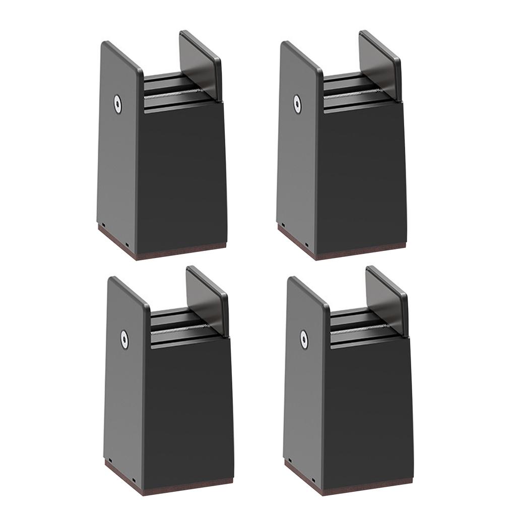 4Pieces Practical Furniture Risers 2Inch Height Adjustable Bed Leg Extenders Convenient for Small Space Daily Use